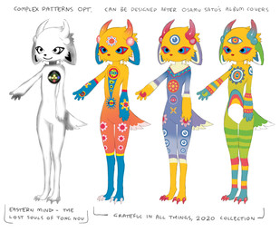 2_horns ambiguous_anthro ambiguous_gender anthro arm_markings barefoot black_inner_ear blue_body blue_eyes blue_fur blue_horn blue_sclera claws closed_smile facial_markings feet forehead_markings fur gloves_(marking) gradient_horn green_body green_ears green_fur head_markings horn markings monotone_body monotone_fur monotone_tail mouth_closed mouthless orange_tail pink_horn purple_ears purple_tail red_body red_claws red_eyes red_fur red_nose scut_tail short_tail simple_background smile solo standing striped_legs tail tan_body tan_fur text two_tone_tail white_background white_body white_claws white_fur white_horn white_tail yellow_body yellow_ears yellow_fur yellow_horn jejejunum lsd:_dream_emulator linen_(lsd_dream_emulator) demon dream_creature 2026 english_text full-length_portrait hi_res model_sheet portrait