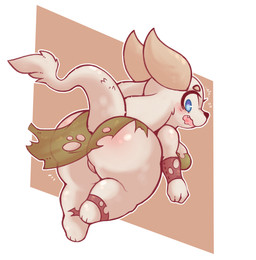 2_horns 3_toes accident accidental_exposure anklet anthro armband armwear bar_emanata barefoot big_breasts big_butt big_eyes black_nose blue_eyes blush blush_lines bodily_fluids body_blush bottomwear bra breasts brown_bottomwear brown_bra brown_clothing brown_loincloth brown_underwear bubble_butt butt butt_blush clothed clothing emanata embarrassed eyebrows eyelashes feet female fingers flash_emanata floppy_ears flying_sweatdrops fur furgonomic_bottomwear furgonomics genitals geometric_background horn humanoid_genitalia humanoid_vulva innie_vulva jewelry loincloth looking_back_at_self lop_ears open_mouth outline pupils raised_tail running shortstack shortstack_female simple_background skimpy slit_pupils snout solo sweat sweatdrop tail tail_tuft thick_thighs toes torn_anklet torn_armwear torn_bra torn_clothing torn_loincloth translucent_loincloth tuft underwear vulva wardrobe_malfunction wavy_mouth white_body white_fur white_outline white_pupils wide_hips moogers furred_kobold furred_scalie kobold scalie 2023 absurd_res digital_media_(artwork) full-length_portrait hi_res portrait shaded soft_shading