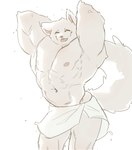 abs anthro biceps fur male muscular muscular_anthro muscular_male nipples pecs simple_background solo dona908 canid canine canis domestic_dog mammal 2021 absurd_res hi_res