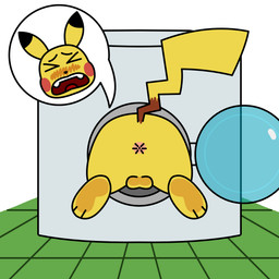 anthro anus appliance backsack balls butt caught dirty dirty_feet embarrassed feet foot_focus genitals laundry_machine male paws presenting presenting_anus presenting_hindquarters questionable_consent raised_tail solo speech_bubble stuck tail washing_machine yellow_body mini_mogsey nintendo pokemon generation_1_pokemon pikachu pokemon_(species) 1:1 hi_res