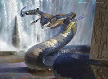 4_fingers ambiguous_gender anthro apode blue_body blue_scales dagger dual_wielding_melee_weapons fingers forked_tongue holding_dagger holding_melee_weapon holding_object holding_weapon legless looking_at_viewer loose_feather melee_weapon scales serpentine snake_hood solo tongue tongue_out water waterfall weapon victor_adame_minguez hasbro magic:_the_gathering wizards_of_the_coast draconcopode naga reptile scalie snake 2016 digital_media_(artwork) hi_res official_art