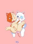 duo female feral male male/female kris_(artist) pixile_studios super_animal_royale domestic_cat felid feline felis mammal 3:4 absurd_res hi_res