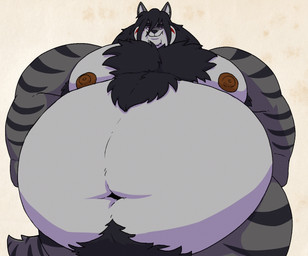 anthro belly big_belly big_cheeks big_moobs big_muscles big_nipples big_pecs black_hair body_hair brown_body chest_hair chest_tuft chubby_cheeks fur grey_body grey_fur hair happy_trail huge_belly hyper hyper_belly jiggling male moobs morbidly_obese morbidly_obese_anthro morbidly_obese_male musclegut muscular navel nipples nude obese obese_anthro obese_male overweight overweight_anthro overweight_male pecs pubes solo stripes thick_neck thick_thighs tuft walk_cycle walking wobbling akita77 snu-snu_strut wolfger canid canine canis felid hybrid lion mammal pantherine tiger wolf animated animation_meme meme