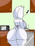 anthro appliance apron apron_only big_breasts big_butt breasts butt cabinet clothing curvy_figure dishwasher female huge_butt humming kitchen kitchen_appliance mature_anthro mature_female microwave_oven mostly_nude musical_note musical_symbol shaking_butt sink solo symbol thick_thighs voluptuous washing_dishes wide_hipped_female wide_hips hashidoodle undertale undertale_(series) toriel bovid caprine goat mammal monster mother_(lore) parent_(lore)