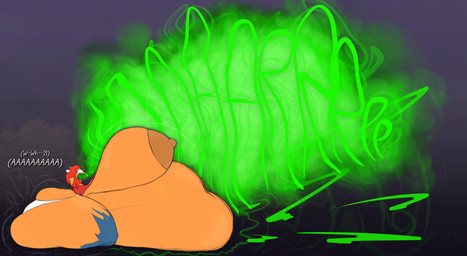 5_fingers after_vore anthro anthro_pred areola belly big_belly big_breasts big_butt biped blue_bottomwear blue_clothing blue_jeans blue_pants bottomwear breast_expansion breasts brown_body brown_breasts brown_nipples bubble_emanata burp_cloud burping butt butt_expansion clothing constricted_pupils denim denim_bottomwear denim_clothing dialogue digestion digestion_noises ears_down emanata embarrassed expansion female female_pred fingers flash_emanata gradient_background green_text hair horn huge_belly huge_breasts huge_butt hyper hyper_belly hyper_breasts hyper_butt interrobang jeans mass_vore mostly_nude motion_lines multiple_prey nipples on_ground onomatopoeia open_mouth overweight panties pants pink_tongue pivoted_ears puffy_nipples pupils purple_eyes red_hair simple_background sitting small_pupils sound_effects text tongue torn_clothing tremble_spikes underwear vore wardrobe_malfunction weight_gain white_clothing white_horn white_panties white_text white_underwear wobble wobbling meloeatta parappa_the_rapper sony_corporation sony_interactive_entertainment um_jammer_lammy lammy_lamb bovid caprine mammal sheep 2025 absurd_res colored digital_drawing_(artwork) digital_media_(artwork) hi_res