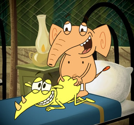 anal anthro duo male male/male nude penetration sex sherrymedia camp_lazlo cartoon_network clam_(camp_lazlo) raj_(camp_lazlo) elephant elephantid mammal proboscidean rhinoceros