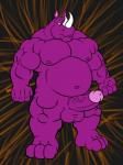 anthro balls belly biceps big_muscles biped erection genitals horn humanoid_genitalia humanoid_penis male musclegut muscular muscular_anthro muscular_male nude overweight overweight_anthro overweight_male pecs penis solo standing krosbar_(artist) altered_beast disney sega wreck-it_ralph neff_(altered_beast) van_vader mammal rhinoceros 3:4 hi_res