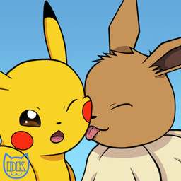 ambiguous_gender brown_body brown_fur cheek_lick cuddling duo face_lick feral fur licking multicolored_body multicolored_fur simple_background smile tongue tongue_out yellow_body yellow_fur donnerkat nintendo pokemon eevee generation_1_pokemon pikachu pokemon_(species) 2d_animation animated animated_webp colored loop low_res no_sound