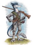 anthro baldric basket-hilted_sword belt blue_body blue_eyes blue_fur bollock_dagger bottomwear buckle claymore clothing dagger day fantasy feet foot_wraps fur gaiters grass grey_bottomwear grey_clothing grey_pants grey_shirt grey_topwear gun hat headgear headwear light looking_forward male matchlock melee_weapon outside pants plant ranged_weapon sash scabbard scottish scottish_broadsword shirt sky solo standing sunlight sword tail tail_tuft topwear tuft uniform weapon white_body white_fur wraps 0laffson slaevek sergal 2023 dated hi_res painting_(artwork) signature traditional_media_(artwork) watercolor_(artwork)