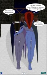 angela_(gargoyles) anklet black_hair butt comic demona_(gargoyles) dialogue disney duo fab3716 female female/female french_text gargoyle gargoyles genitals hair humanoid irl_trace jewelry long_hair mother_(lore) nude parent_(lore) pussy red_hair text translated