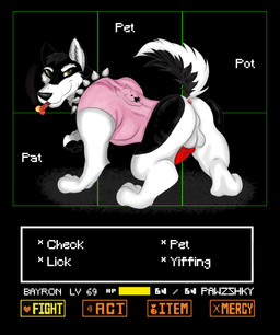 animal_genitalia animal_penis anus balls canine_genitalia canine_penis feral genitals gui knot male penis solo text pawzzhky undertale undertale_(series) doggo_(undertale) canid canine canis domestic_dog mammal absurd_res english_text hi_res