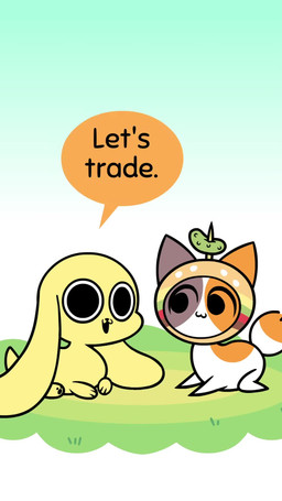 :3 aaaaa alternate_species animal_noises asking asking_another big_ears big_eyes clothed clothing dialogue duo female feral floppy_ears food_costume male male/female meow mottled onomatopoeia piebald question role_reversal simple_background smile sound_effects species_transformation speech_bubble talking_to_another text transformation kyrakupetsky vivian_nweze_(va) chikn_nuggit cheezborger_(chikn_nuggit) chikn_nuggit_(chikn_nuggit) calico_cat canid canine canis domestic_cat domestic_dog felid feline felis mammal 2d_animation 9:16 animated digital_media_(artwork) english_audio english_text hi_res short_playtime sound video voice_acted