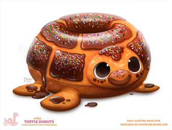 ambiguous_gender black_eyes candy chocolate dessert doughnut feral food humor pastry pun quadruped simple_background smile solo sprinkles visual_pun white_background piper_thibodeau food_creature reptile scalie turtle 2017 digital_media_(artwork) digital_painting_(artwork) painting_(artwork)