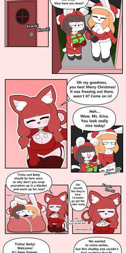 big_breasts blush blushing_profusely breasts christmas_clothing christmas_headwear cleavage clothed clothing female gift hat headgear headwear holidays huge_breasts santa_hat tonytoran christmas betty_(tonytoran) erica_(tonytoran) tina_(tonytoran) tony_(tonytoran) trisha_(tonytoran) lagomorph leporid mammal rabbit 2025 absurd_res hi_res tagme
