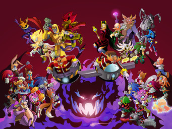 2_tails 3_toes 4_fingers 5_fingers absolutely_everyone anthro armor bandaged_hand barefoot black_clothing black_fingernails black_jacket black_nails black_sclera black_topwear blue_bottomwear blue_clothing blue_eyes blue_jeans blue_pants bottomwear brown_clothing brown_footwear brown_jacket brown_shoes brown_topwear canon_couple cape claws clothing coat colored_nails cybernetic_body cybernetics denim denim_bottomwear denim_clothing dress egg_carrier evil_grin eyewear feet female fingernails fingers footwear frown gesture giant_hammer glasses gloves glowing_staff gold_(metal) gold_jewelry gold_necklace gradient_background green_clothing green_coat green_topwear group hammer hand_gesture handwear hat headgear headwear holding_hammer holding_object holding_staff holding_tool hologram jacket jeans jewelry large_group machine magic_user male metal_arm metal_leg metallic_body multi_tail nails necklace pants pointing pointing_at_another purple_armor red_background red_body red_cape red_clothing red_coat red_dress red_eyes red_eyewear red_footwear red_glasses red_shoes red_sunglasses red_topwear robot_arm robot_leg scowl shirt shoes silver_(metal) silver_jewelry silver_necklace simple_background smile spiral spiral_eyes staff standoff style_emulation sunglasses t-shirt tail toes tools topwear white_clothing white_gloves white_handwear white_shirt white_t-shirt white_topwear yellow_cap yellow_clothing yellow_eyes yellow_hat yellow_headwear adamis alkaline_azel claire_ryan drawloverlala marek_sterling archie_comics archie_sonic_online fleetway_comics sega sonic_adventure sonic_the_comic sonic_the_comic_online sonic_the_hedgehog_(archie) sonic_the_hedgehog_(comics) sonic_the_hedgehog_(series) a.d.a.m. amy_rose antoine_d'coolette bunnie_rabbot commander_brutus doctor_finitevus doctor_zachary dr._eggman dr._kintobor_(sonic_the_comic) emperor_metallix fleetway_sonic_(character) iron_queen ixis_naugus knuckles_the_echidna max_gamble metal_sonic metamorphia_(stc) miles_prower nicole_the_lynx porker_lewis rotor_the_walrus scourge_the_hedgehog shortfuse_the_cybernik snively_robotnik tekno_the_canary tikal_the_echidna vermin_the_cybernik avian bird canary canid canine cyborg domestic_pig eulipotyphlan felid feline finch fox hedgehog human humanoid lizard lynx mammal marine murid murine oscine passerine pinniped rat reptile robot robot_anthro robot_humanoid rodent scalie sciurid suid suine sus_(pig) tree_squirrel walrus 2020 absurd_res crossover digital_media_(artwork) digital_painting_(artwork) english_description hi_res painting_(artwork)