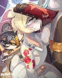 anthro anthro_on_anthro arm_tattoo ball_lick balls belly belly_piercing big_balls big_butt big_penis black_body black_fur black_glans black_hair black_nose black_penis blonde_hair bodily_fluids butt chin_piercing cutaway dialogue dripping duo_focus ear_piercing ear_ring erection eyeshadow facial_piercing femboy floppy_ears flower_tattoo foreskin fur genital_fluids genital_piercing genitals glans glistening glistening_balls glistening_belly glistening_body glistening_butt glistening_eyes glistening_genitalia glistening_hair glistening_legs glistening_nipples glistening_penis glistening_thighs gold_eyeshadow grey_eyes grey_hair grey_highlights group hair half-closed_eyes highlights_(coloring) humanoid_genitalia humanoid_penis jewelry kneeling laurel_wreath leaking_precum licking long_ears looking_up makeup male male/male multicolored_body multicolored_fur multicolored_hair multicolored_penis musk narrowed_eyes navel neckwear nipples nose_piercing nose_ring nude open_mouth oral pecs pendant penile penis penis_on_face penis_on_head penis_piercing piercing pink_glans pink_nipples pink_nose pink_penis precum precum_squirt pupils ring_piercing saliva saliva_drip saliva_on_balls sex simple_background slightly_chubby smile smug snout standing standing_over tail talking_to_another tattoo teeth text thick_thighs tongue tongue_out two_tone_body two_tone_fur two_tone_hair two_tone_penis white_balls white_body white_fur white_penis white_sclera wide_hips yellow_eyes yellow_eyeshadow mawmain julian_(tserossa) philomaeus lagomorph leporid mammal mouse murid murine rabbit rodent 2025 absurd_res artist_name colored dated digital_drawing_(artwork) digital_media_(artwork) english_text hi_res shaded signature