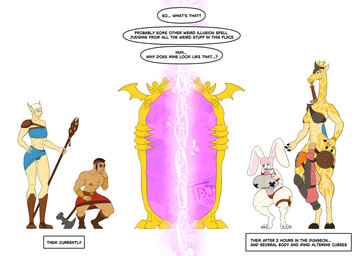abs animal_genitalia animal_penis anthro axe balls balls_as_fake_breasts barbarian biceps big_balls big_butt big_penis breasts butt duo equine_genitalia equine_penis fake_breasts gender_transformation genitals gynomorph huge_balls huge_butt huge_ears huge_penis huge_thighs human_to_anthro intersex magic magic_user male medial_ring mirror mtf_transformation muscular muscular_gynomorph muscular_intersex muscular_male nipple_tape nipples pasties pecs penis rogue species_transformation staff tape text thick_thighs transformation vein veiny_penis warrior thedarkjudge96 giraffe giraffid human humanoid lagomorph mammal absurd_res english_text hi_res