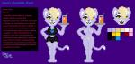 anthro breasts clothed clothing digital_media_(artwork) english_text felid female genitals hi_res mammal model_sheet nude pixel_(artwork) pubes purple_background pussy simple_background solo text toddrogue69