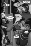 anthro bracelet canid canine canis clothed clothing comic detailed_background dialogue domestic_dog duo english_text fishnet_clothing fox french_kissing fur greyscale grope husky inside jewelry kissing male male/male mammal monochrome nordic_sled_dog piercing richard_foley romantic romantic_couple spitz tail text tongue