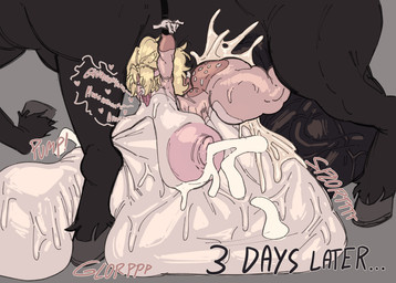 abdominal_bulge ambiguous_penetration animal_genitalia animal_penis anthro anthro_on_feral anthro_penetrated areola balls belly_riding bestiality big_areola big_balls big_breasts big_butt big_nipples big_penis blonde_hair bodily_fluids bound bound_together breast_expansion breasts butt cum cum_ballooning cum_explosion cum_inflation cum_inside duo equine_genitalia equine_penis erection excessive_cum excessive_genital_fluids expansion female female_on_feral female_penetrated feral feral_penetrating feral_penetrating_anthro fur genital_fluids genital_raphe genitals glorp groan hair hanging_breasts hooves huge_areola huge_balls huge_breasts huge_butt huge_nipples huge_penetration huge_penis hyper hyper_areola hyper_balls hyper_breasts hyper_genitalia hyper_nipples hyper_penetration hyper_penis inflation lactating lactating_during_sex leaking_cum male male/female male_penetrating male_penetrating_female moan multicolored_body multicolored_fur nipples onomatopoeia penetration penis prolonged_penetration raphe_(anatomy) restrained restraints ridiculous_fit scrotal_raphe sex simple_background size_difference sloshing_belly sound_effects speech_bubble sweat sweaty_balls sweaty_genitalia text thick_thighs throbbing throbbing_balls tongue tongue_out vein veiny_balls oxart butterscotch_(void_dew) deer equid equine mammal absurd_res english_text hi_res