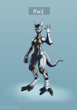 anthro armor blue_background blue_eyes fingers grey_body horn looking_at_viewer machine male nude segmented_body segmented_tail simple_background solo speech_bubble tail text visor white_body hofi-peak lizard reptile robot scalie synth_(vader-san) absurd_res digital_drawing_(artwork) digital_media_(artwork) hi_res