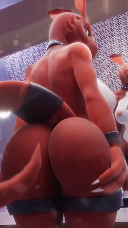 3_fingers anthro areola back_groove big_breasts big_butt black_bracelet blinking bouncing_breasts bouncing_butt bracelet breasts brown_eyes bubble_butt butt butt_focus claws collar digimorph female female_anthro fingers hand_on_butt hand_on_own_butt hands_under_butt holding_butt inside jewelry legs_together lens_flare looking_at_viewer looking_back looking_back_at_viewer low-angle_view mirror mirror_reflection nipples non-mammal_breasts non-mammal_nipples open_mouth pink_areola pink_nipples presenting presenting_hindquarters rear_view red_body reflection shaking_butt sharp_teeth solo spiked_collar spikes standing tail tail_motion tail_spank teeth thick_thighs three-quarter_view white_claws wide_hips mrs_dexie furromantic_(modeler) bandai_namco digimon digimon_(species) guilmon scalie 3d_(artwork) 3d_animation 9:16 animated digital_media_(artwork) hi_res high_framerate no_sound short_playtime video