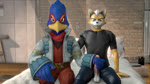 anthro anthro_on_anthro balls clothed clothing duo erection genitals handjob kissing kissing_cheek male male/male penile penis sex foxmccloud287 nintendo star_fox warfare_machine falco_lombardi fox_mccloud warfare_fox animal_humanoid avian avian_humanoid bird canid canine fox humanoid mammal 16:9 3d_(artwork) 3d_animation animated digital_media_(artwork) hi_res high_framerate no_sound short_playtime webm widescreen