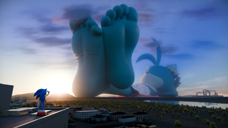 5_toes anthro barefoot city cityscape duo feet foot_fetish foot_focus humanoid_feet macro male male_anthro plantigrade sleeping soles toes feetymcfoot sega sonic_the_hedgehog_(series) fan_character leo_(feetymcfoot) sonic_the_hedgehog domestic_cat eulipotyphlan felid feline felis hedgehog mammal 16:9 3d_(artwork) 4k absurd_res digital_media_(artwork) hi_res widescreen