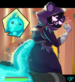 anthro armor big_butt big_penis blue_body blue_penis bubble_butt butt clothing duo female fur gameplay_mechanics genitals gui health_bar hot_dogging humanoid_genitalia humanoid_penis looking_back male male/female narrowed_eyes penis penis_on_butt pink_eyes pink_mouth pink_nose potion_bottle purple_body purple_clothing purple_fur sex shadow_face shield_potion smile dipx epic_games fortnite fortnite:_battle_royale raven_team_leader rippley_(fortnite) bear goo_creature mammal absurd_res hi_res