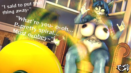 anthro big_breasts black_highlights black_nipples blue_body blue_fur blue_hair breasts dialogue female first_person_view fur genitals hair highlights_(coloring) hypno_beam_gun hypnosis mind_control multicolored_body multicolored_fur multicolored_hair nipples nude nude_anthro nude_female solo text thick_thighs two_tone_body two_tone_fur two_tone_hair vulva white_body white_fur wide_hips womb_tattoo psikokinetic warfaremachine_(modeler) nintendo star_fox krystal_(star_fox) canid canine fox mammal 2023 3d_(artwork) digital_media_(artwork) english_text hi_res source_filmmaker_(artwork)