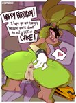 2022 afrosoricid anal_request anus birthday breasts butt clothes_on_floor crouching dialogue ear_piercing english_text feet female genitals green_body green_eyes green_hair hair heart_symbol hi_res idw_publishing inviting kappadoggo looking_at_viewer looking_back looking_back_at_viewer mammal oral_request piercing presenting presenting_anus presenting_hindquarters presenting_pussy pussy rimming_request ring sega small_breasts soles solo sonic_the_hedgehog_(comics) sonic_the_hedgehog_(idw) sonic_the_hedgehog_(series) spread_anus spread_butt spread_legs spreading squatting_position surge_the_tenrec talking_to_viewer tenrec text thick_thighs wide_hips