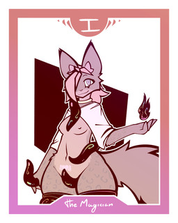 anthro big_ears big_tail border breasts card clothed clothing collar eye_markings female fluffy fluffy_tail hair inner_ear_fluff legwear long_hair looking_at_viewer magic magic_user major_arcana markings navel skimpy smile smiling_at_viewer solo tail tarot tarot_card tentacle_around_neck tentacle_around_waist tentacles the_magician_(tarot) thick_thighs thigh_highs tuft white_border womb_tattoo conditional_dnp lodi_(artist) amelia_(lodi) animate_inanimate felid living_clothing mammal pantherine 4:5 absurd_res hi_res