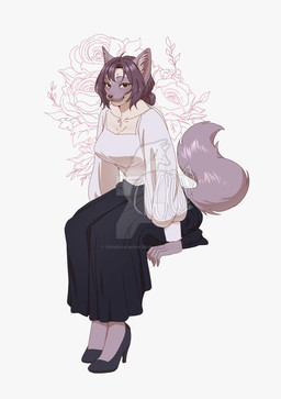 5_fingers anthro clothing female fingers flower hair looking_at_viewer plant simple_background sitting smile solo sweater tail topwear white_background 2nckw3i canid canine canis mammal wolf 2023 digital_drawing_(artwork) digital_media_(artwork) hi_res signature