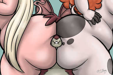 anthro big_butt butt butt_squish dominant dominant_female facesitting female fur group group_sex huge_butt lola_(tekandprieda) male male/female nude overweight sex sitting_on_another smothering squish submissive submissive_male thick_thighs threesome trio tekandprieda the_rune_tapper tek_(tekandprieda) victoria_(tekandprieda) domestic_pig mammal murid murine rat rodent suid suine sus_(pig) 3:2 digital_media_(artwork) hi_res