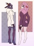 anthro breasts clothed clothing duo female fur grey_body hair hoodie horn pink_body pink_fur pose simple_background smile standing tail text topwear wide_hips wool_(fur) smokedsoul35 betty_sheep_(smokedsoul35) smoked_goat bovid caprine domestic_sheep goat mammal sheep 3:4 digital_media_(artwork) hi_res