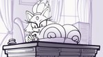 anthro beverage big_breasts black_tie_(suit) breast_transformation breasts clothing desk female female_focus food fruit furniture grape ineffective_clothing male paperwork plant possessed_breasts suit table sachasketchy sega sonic_the_hedgehog_(series) blaze_the_cat hop_the_lemming silver_the_hedgehog domestic_cat eulipotyphlan felid feline felis hedgehog mammal 16:9 animated short_playtime widescreen