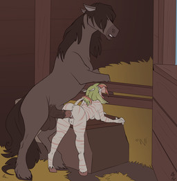 animal_genitalia animal_penis anthro anthro_on_feral anthro_penetrated anus balls barn bent_over bestiality biped blonde_hair bodily_fluids breasts brown_body brown_fur brown_mane cum cum_in_vagina cum_inside cum_splatter duo equine_genitalia equine_penis erection eye_roll female female_anthro female_penetrated feral feral_penetrating feral_penetrating_anthro from_behind_position fur genital_fluids genitals hair hair_over_eyes hooves humanoid_genitalia humanoid_vulva inside larger_feral larger_male looking_pleasured male male/female male_feral male_penetrating male_penetrating_female mane mane_over_eyes medial_ring medium_breasts mounting nude open_mouth penetration penile penile_penetration penis penis_in_vagina quadruped raised_tail sex short_hair size_difference smaller_anthro smaller_female striped_body striped_fur stripes tail tail_tuft teeth tongue tongue_out tuft unguligrade vaginal vaginal_penetration vulva white_body white_fur fuf equid equine horse mammal zebra 2018 hi_res