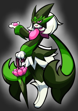 anthro female female_anthro flower_(anatomy) fur green_body green_fur mask open_mouth pawpads paws pink_eyes solo umbrella meowscaradameow fakemon nintendo pokemon generation_9_pokemon mega_evolution meowscarada pokemon_(species) 2025 hi_res