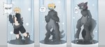 anthro biped chamber floating goo_transformation human_to_anthro male memory_loss solo species_transformation transformation wolferion changed_(video_game) canid canine canis crystal_wolf_(changed) human mammal wolf hi_res