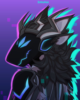 4_ears 4_eyes anthro emblem fluffy horn machine male metal multi_ear multi_eye neon solo nexus_the_proto protogen 4:5 hi_res icon