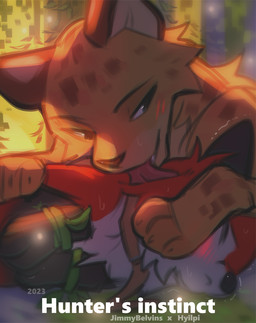 blush duo feral fur licking light plant red_body red_fur text tongue tongue_out vines white_body white_fur hyilpi microsoft minecraft mojang xbox_game_studios vixy_(hyilpi) canid canine felid feline fox leopardus mammal ocelot ocelot_(minecraft) red_fox true_fox 2023 artist_name digital_media_(artwork) lighting shaded