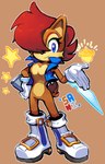 anthro blade blue_eyes boots brown_body brown_fur clothing device female footwear fur gloves hair handheld handwear multicolored_body multicolored_fur one_eye_visible red_body red_fur red_hair shoes solo tail topwear two_tone_body two_tone_fur vest weapon sanikink archie_comics sega sonic_the_hedgehog_(archie) sonic_the_hedgehog_(comics) sonic_the_hedgehog_(series) sally_acorn chipmunk ground_squirrel mammal rodent sciurid tree_squirrel 2021 hi_res