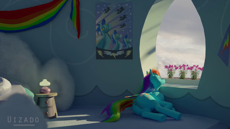 anus blue_body butt clitoral_winking clitoris cloud cutie_mark eyelashes feathers female feral genitals multicolored_tail one_eye_closed presenting puffy rainbow_tail seductive solo tail teats tongue vulva wings uizado friendship_is_magic hasbro my_little_pony rainbow_dash_(mlp) equid equine mammal 16:9 3d_(artwork) 3d_animation animated digital_media_(artwork) hi_res sound webm widescreen