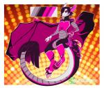 anthro claws feathers femboy hair heart_symbol machine male membrane_(anatomy) membranous_wings navel nude pecs purple_body purple_eyes purple_scales scales solo tail toe_claws tongue tongue_out wings malware duality448 mythology undertale undertale_(series) mettaton dragon mythological_creature mythological_scalie robot scalie absurd_res digital_media_(artwork) hi_res