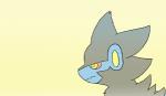 2017 ambiguous_gender animated black_body black_fur blue_body blue_fur duo feral fur generation_4_pokemon happy japanese_text looking_at_viewer luxray nintendo peperon0509 pokemon pokemon_(species) shinx short_playtime simple_background sneeze text translated worried yellow_background