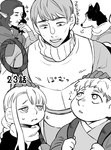 after_transformation alternate_species animal_ears anthro black_body black_fur black_nose clothing female fur group male white_body white_fur gerende15 delicious_in_dungeon chilchuck_tims izutsumi_(delicious_in_dungeon) laios_touden marcille_donato senshi_(delicious_in_dungeon) dwarf elf halfling human humanoid japanese_kobold mammal