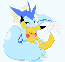 >_< blush cum eeveelution eyes_closed feral licking mouse nintendo pikachu pokémon rodent sitting tears tongue vaporeon video_games 劣尾
Rating: Explicit
Score: 7
User: Luminocity
Date: February 15, 2014