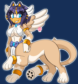 4_toes armband blue_eyes blue_hair bottomwear bow_(feature) bra clothing digitigrade dipstick_tail feet female gatling_gun gun hair legband loincloth machine_gun markings minigun ranged_weapon ring_(jewelry) smile solo tail tail_gun tail_markings tan_body tan_tail toes underwear vestigial_wings weapon weapon_tail white_tail_tip wings amyrose116 mythology sega sonic_the_hedgehog_(series) ayiki_(bonjolasermaster) avian avian_taur gryphon gryphon_taur mythological_avian mythological_creature taur absurd_res alpha_channel hi_res