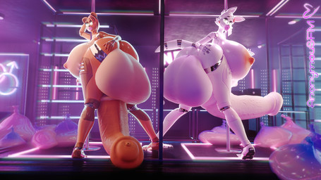 animal_genitalia animal_penis anthro areola backsack balls big_balls big_breasts big_butt big_penis bodily_fluids breasts butt condom cum duo equine_genitalia equine_penis erection filled_condom genital_fluids genitals glowing glowing_eyes gynomorph huge_balls huge_breasts huge_butt huge_penis hyper hyper_balls hyper_breasts hyper_genitalia hyper_penis inside intersex lips lipstick looking_back machine makeup nipples nude penis pink_lipstick pole sexual_barrier_device tail thick_lips yellow_eyes anonymousfm disembowell_(modeler) psychojohn2_(modeler) five_nights_at_freddy's five_nights_at_freddy's_2 scottgames mangle_(fnaf) toy_freddy_(fnaf) animatronic bear canid canine fox mammal robot 16:9 3d_(artwork) 4k absurd_res digital_media_(artwork) hi_res widescreen