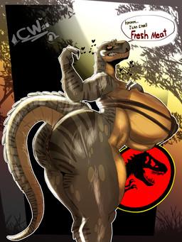 anthro anthrofied anus big_breasts big_butt breasts butt curvy_figure dialogue female huge_breasts huge_butt huge_thighs hyper hyper_breasts nipples non-mammal_breasts non-mammal_nipples sharp_teeth solo speech_bubble tail teeth text thick_thighs cartoonwizzard jurassic_park universal_studios rexy_(jurassic_park) dinosaur prehistoric_species reptile saurischian scalie theropod tyrannosaurid tyrannosauroid tyrannosaurus tyrannosaurus_rex 3:4 english_text hi_res
